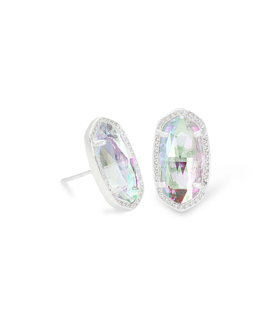 Ellie Silver Earrings In Dichroic Glass