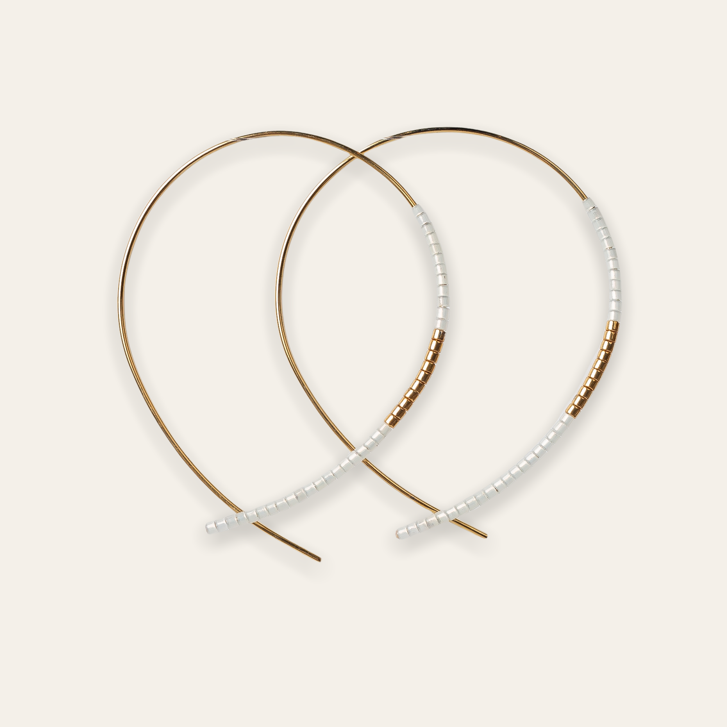 Norah Earrings | Gold & White Opal