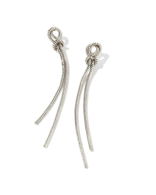 Annie Linear Earrings | Silver