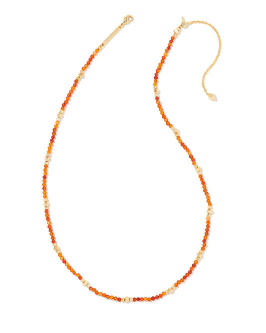 Britt Choker Necklace | Gold & Orange Agate