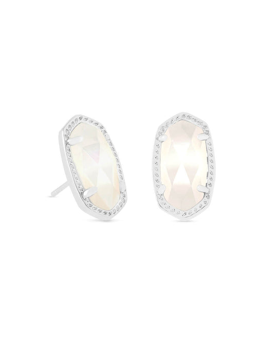 Ellie Silver Earrings In Ivory Mother-Of-Pearl