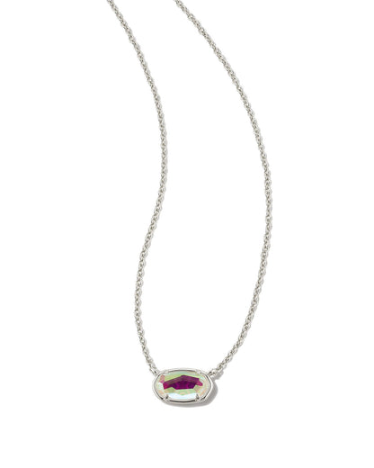 Grayson Short Necklace | Silver & Dichroic Glass