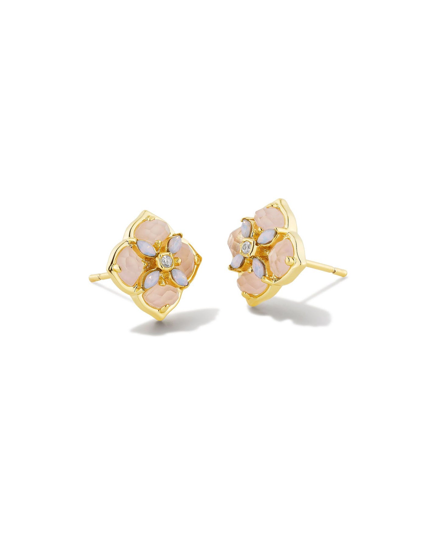 Dira Stud | Gold & Pink Mix