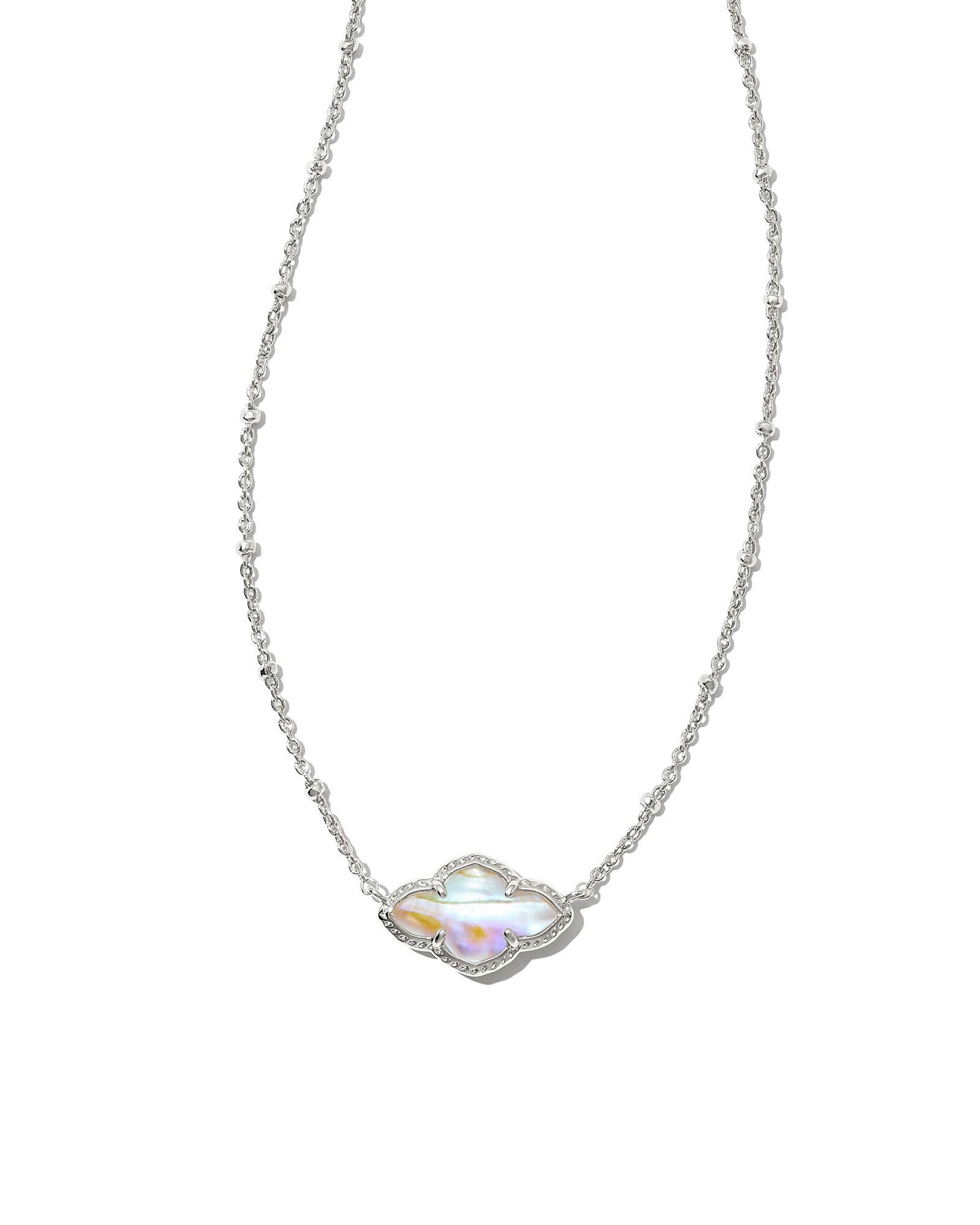 Abbie Necklace | Iridescent Abalone & Silver