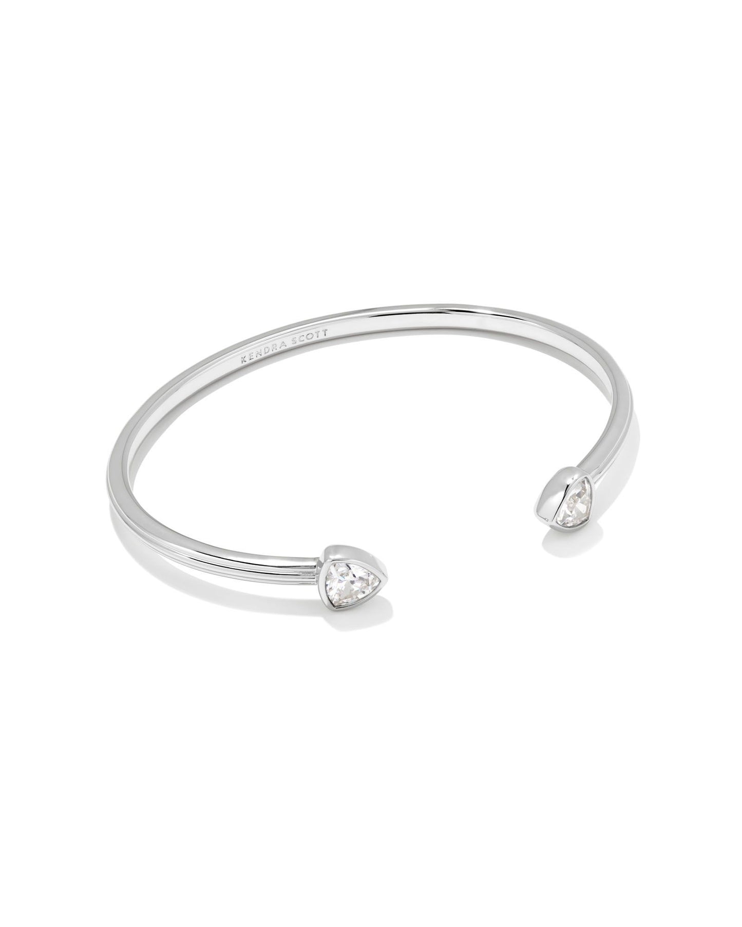 Arden Cuff Bracelet | Silver & White Crystals