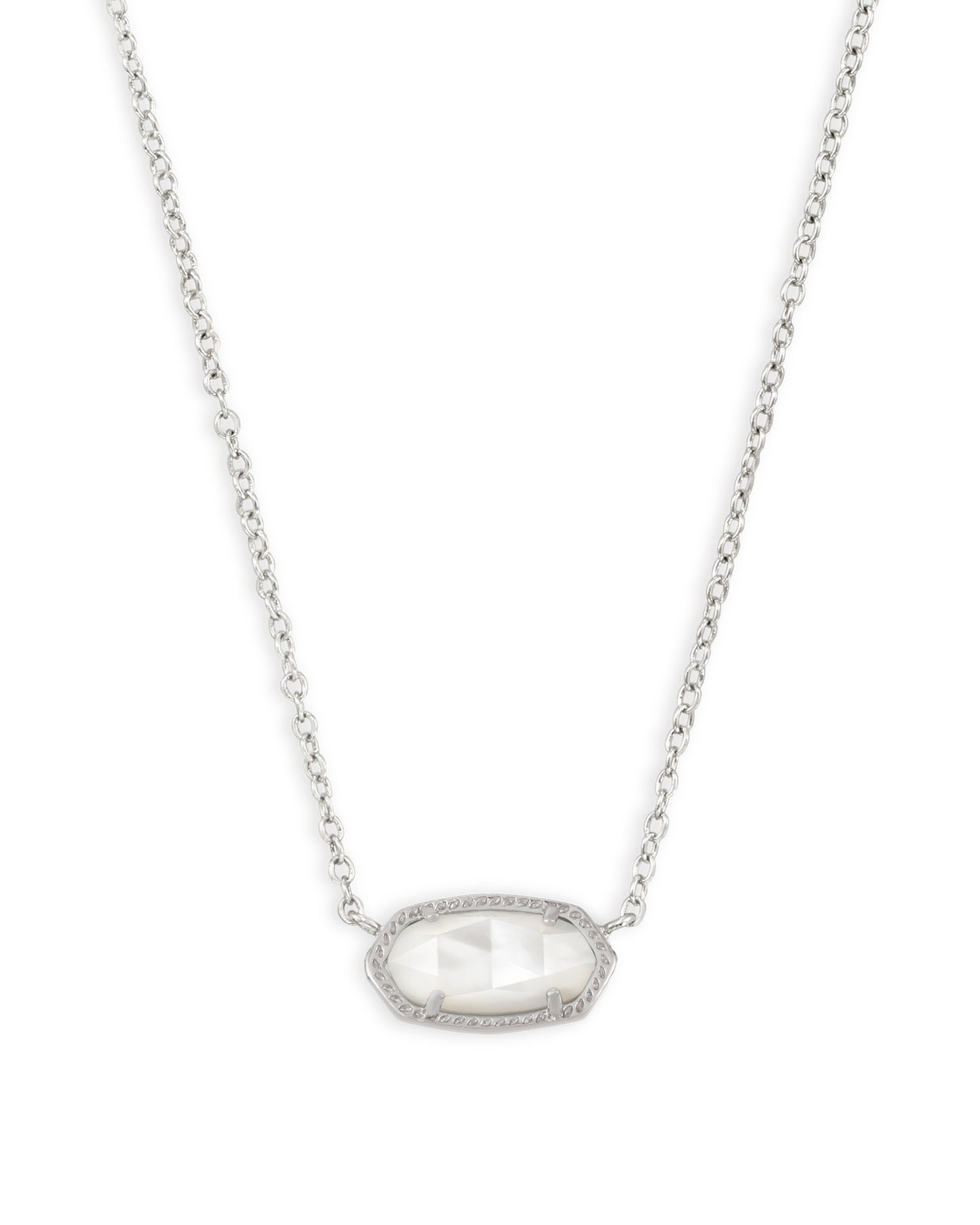 Elisa Necklace In Silver & Ivory Mother-Of-Pearl