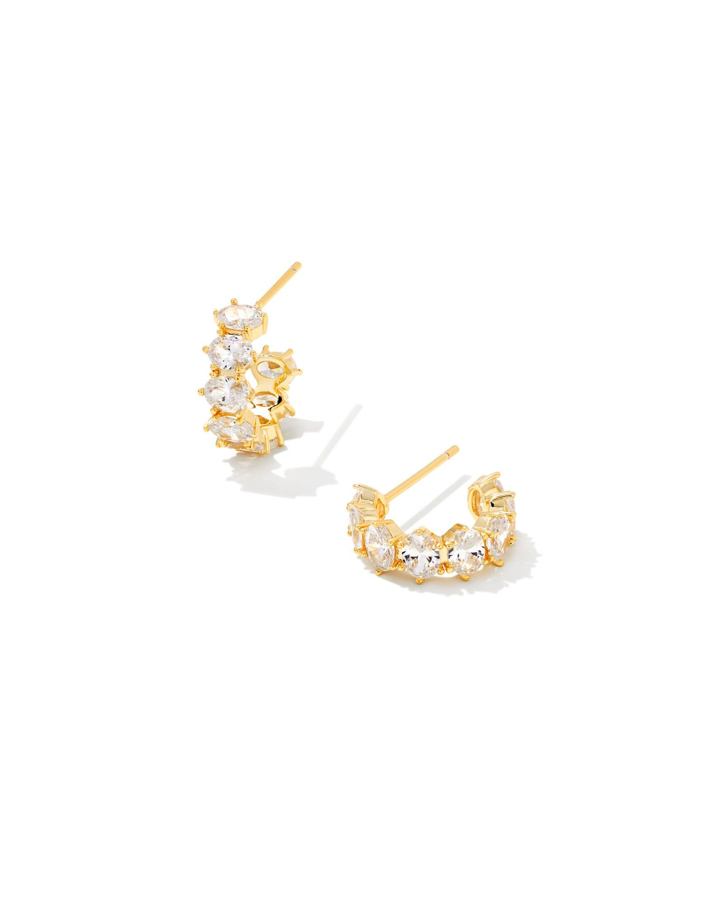 Cailin Crystal Huggie Earring | Gold