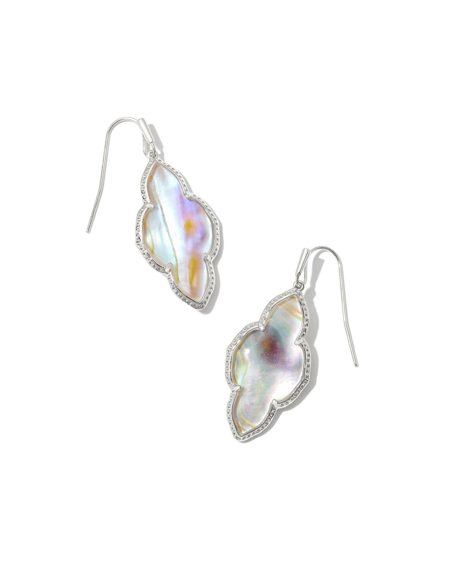Abbie Earrings | Iridescent Abalone & Silver