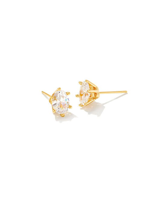 Cailin Crystal Stud Earrings | Gold