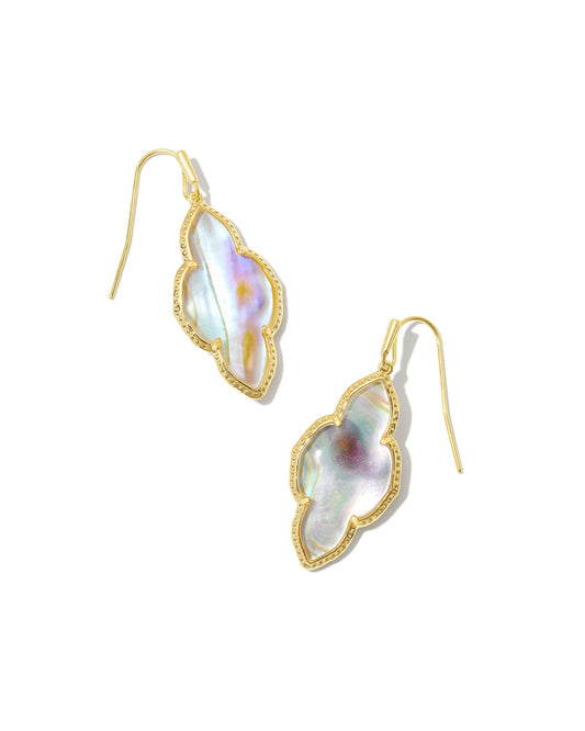 Abbie Earrings | Iridescent Abalone & Gold