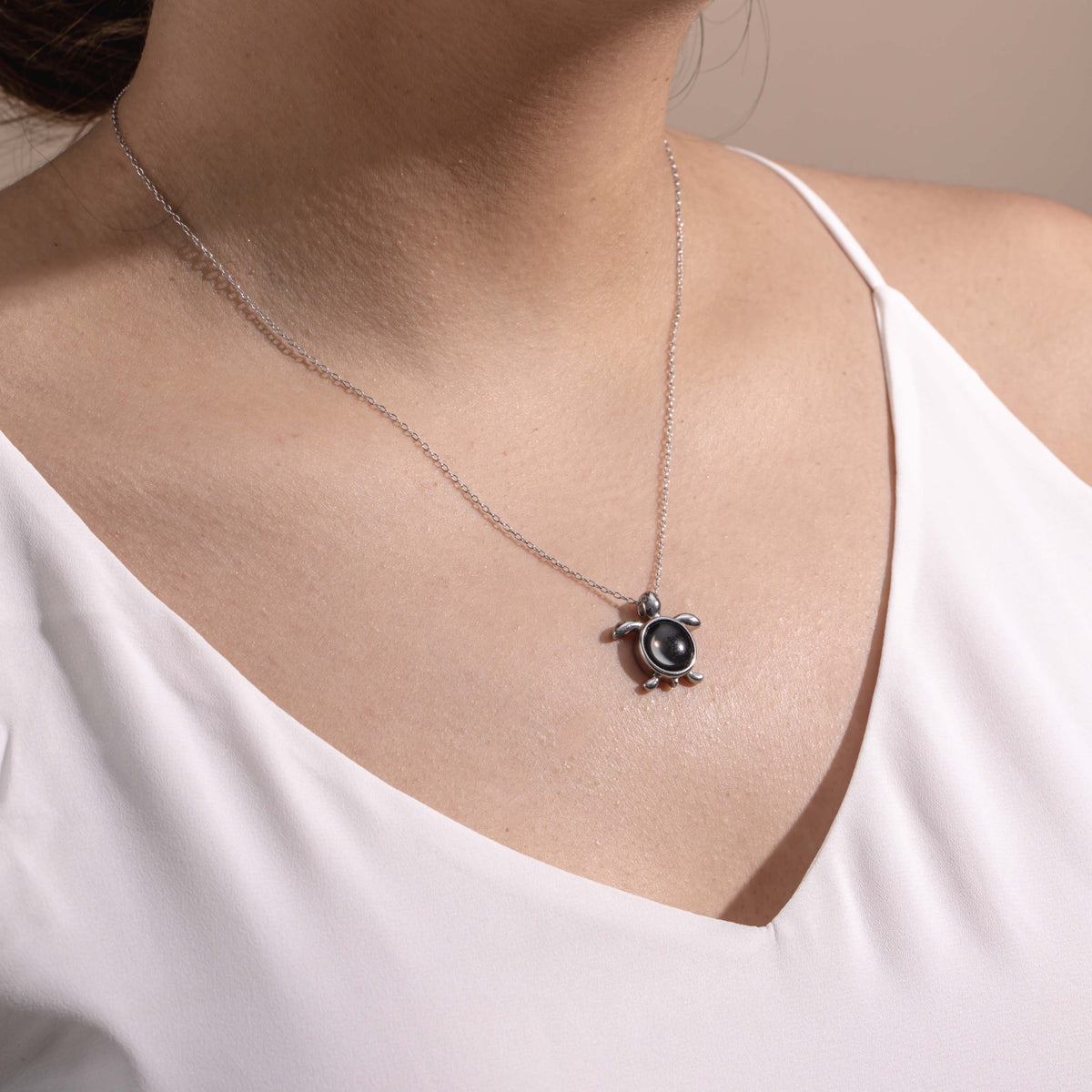 Sea Moon Turtle Necklace