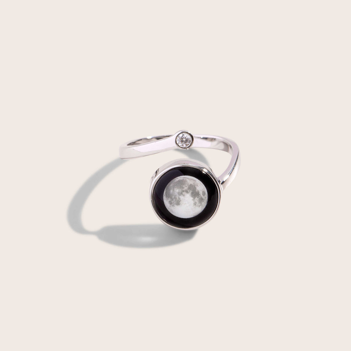 Cosmic Spiral Ring | Rhodium