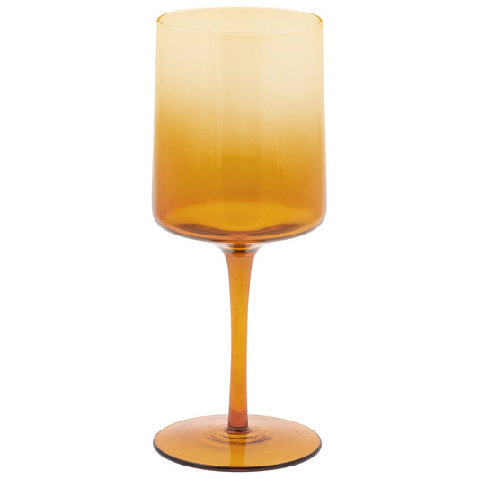 Mid Century Wine Glass | Amber
