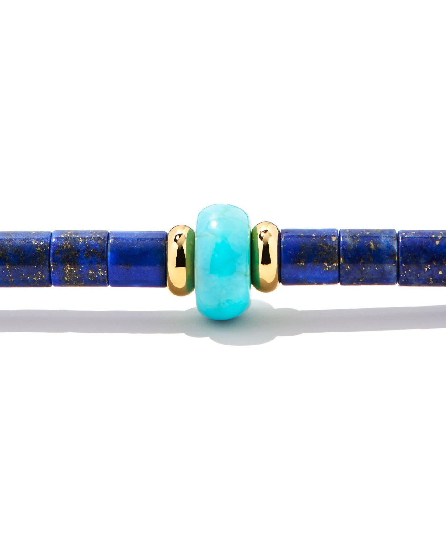 Insley Stretch Bracelet | Gold & Blue Lapis