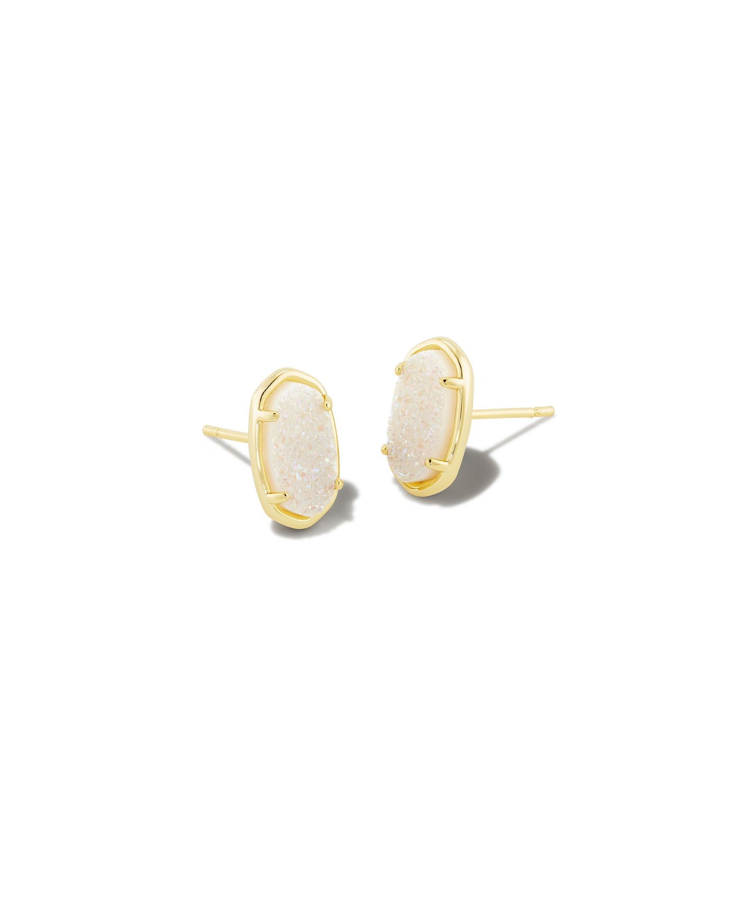 Grayson Stud Earrings | Gold & Iridescent Drusy