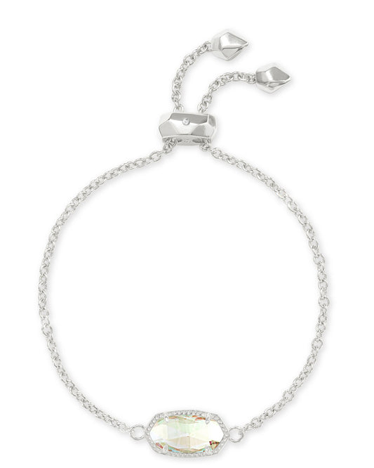 Elaina Adjustable Bracelet | Silver & Dichroic Glass