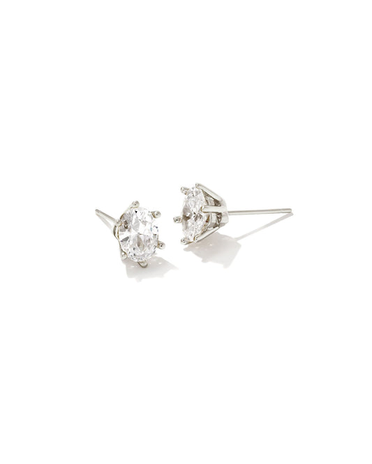 Cailin Crystal Stud Earrings | Silver