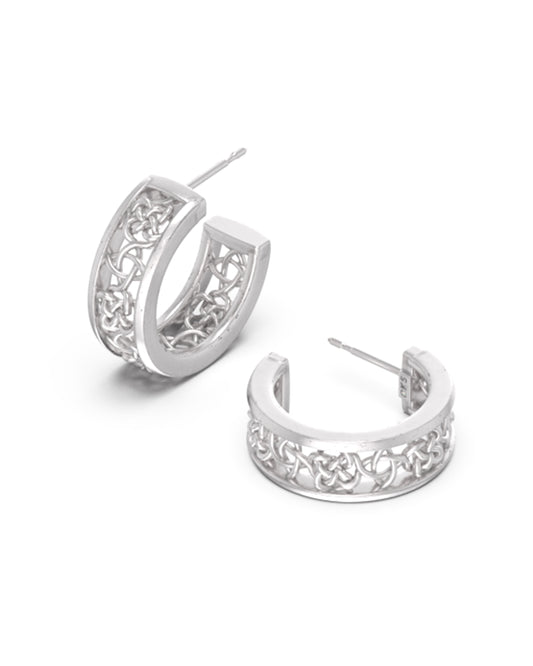 Kelly Huggie Earrings | Silver