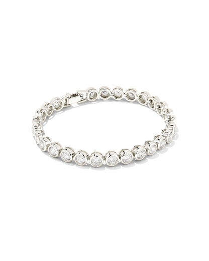 Carmen Tennis Bracelet | Bright Silver