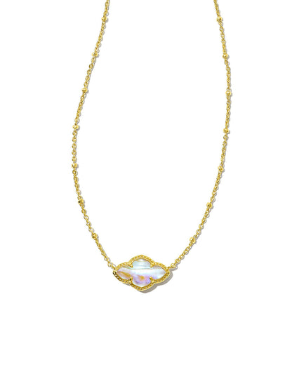 Abbie Necklace | Iridescent Abalone & Gold