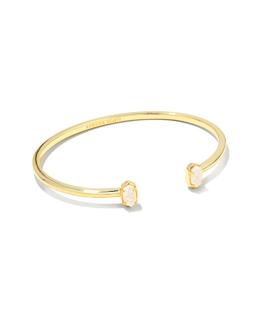 Emilie Cuff Bracelet In Gold & Iridescent Drusy