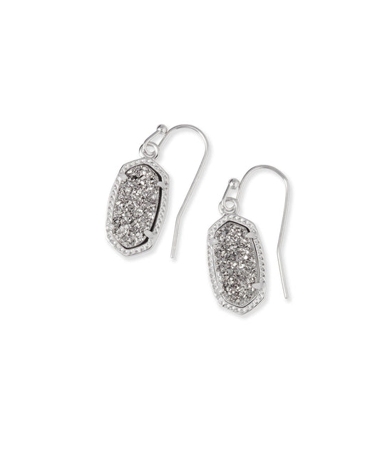 Lee Silver Earrings In Platinum Drusy