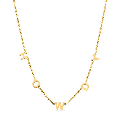 Howdy Gold Letter Necklace