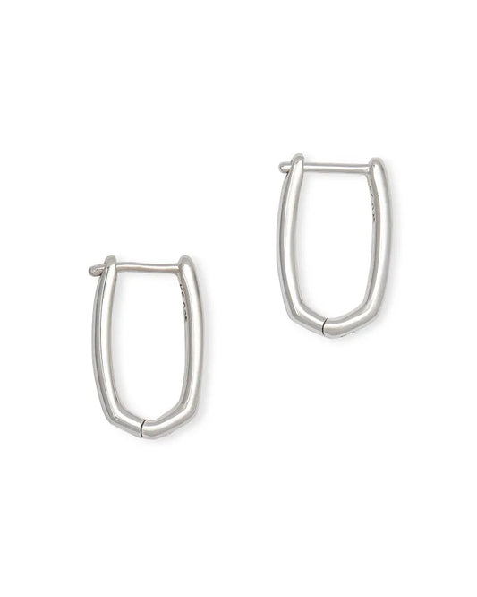 Ellen Huggie Earrings In Sterling Silver