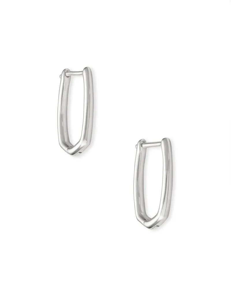 Ellen Huggie Earrings In Sterling Silver