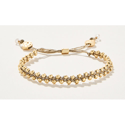 Friendship Bracelet Metallic Gold & Gold Beads