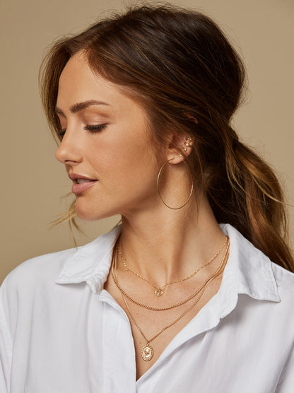 Curb Chain Necklace | Gold